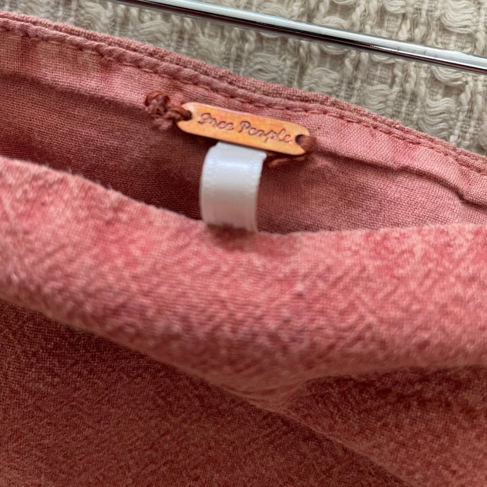 NWT Free People Ruffles In The Sand Rust Orange Mini Skirt - 12 - Picture 10 of 14